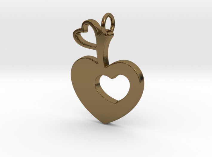 Apple of my Heart Pendant - Amour Collection 3d printed