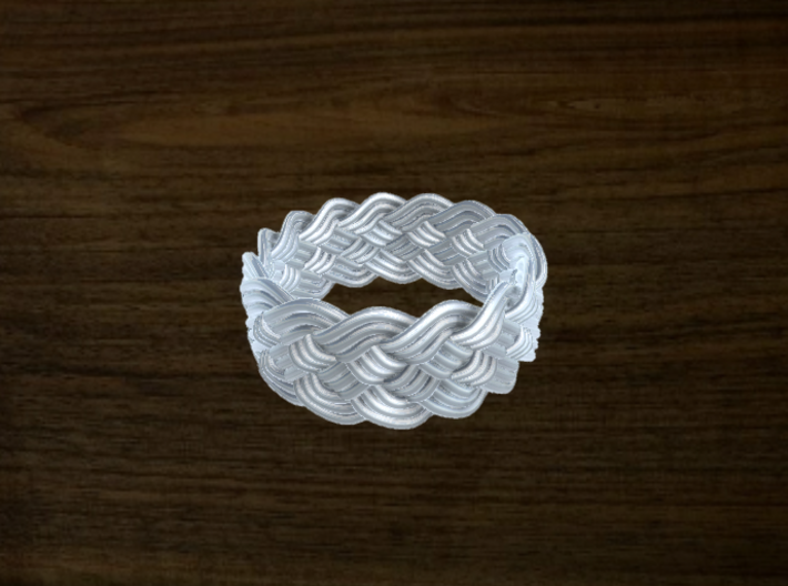 Turk's Head Knot Ring 5 Part X 15 Bight - Size 10. 3d printed
