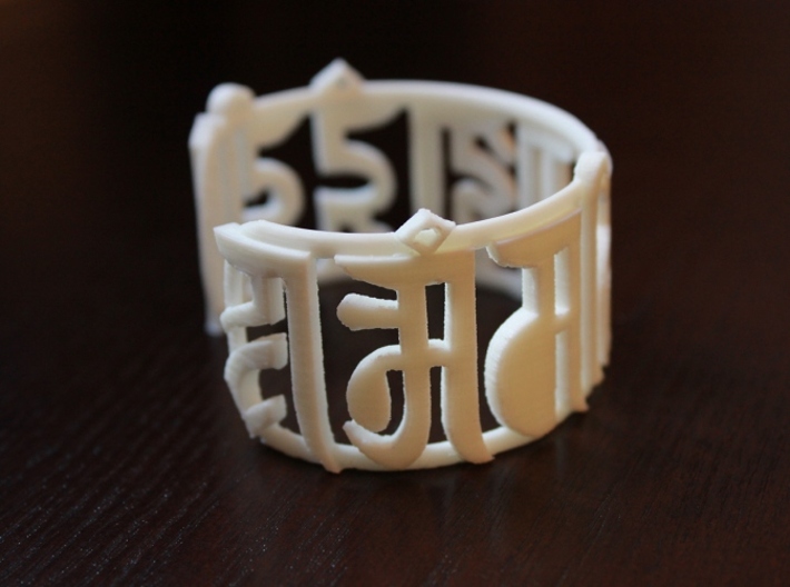 Tibetan Om Cuff Bracelet 3d printed