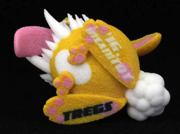 Monster Bunny #3 - Small Eyes 3d printed Bottom- some colors and details may vary from photos