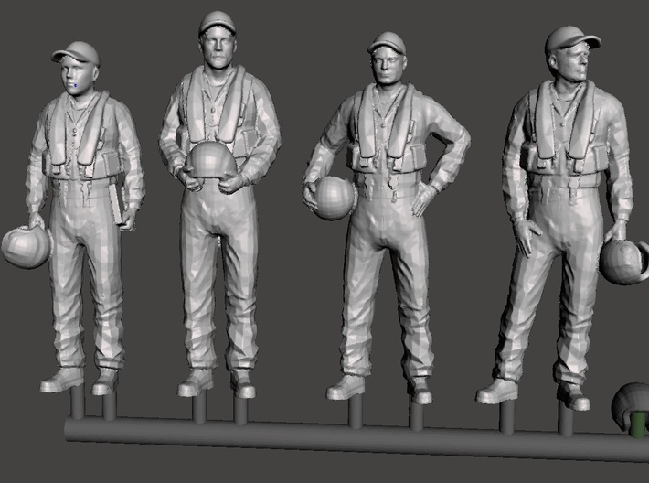 72-H0080: Crew for Grumman Tracker in 1:72 scale 3d printed 