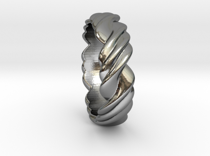 Ring 3 twist Size 17 mm (us= 7) 3d printed