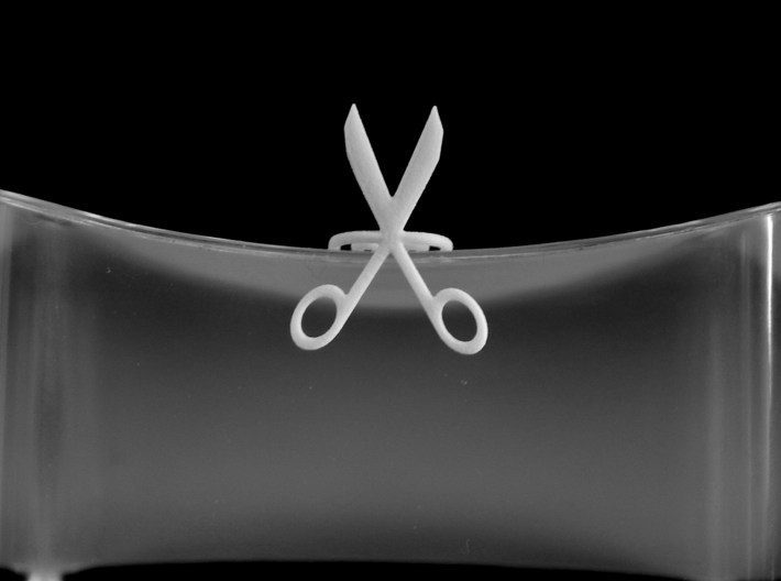 Scissors for beard - front wearing 3d printed 