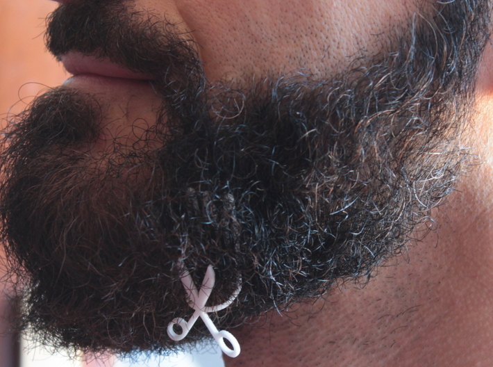 Scissors for beard - lateral wearing 3d printed