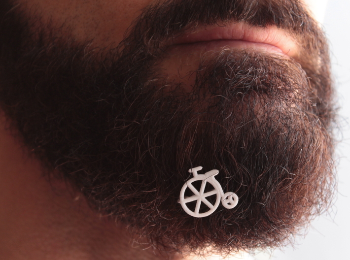 Old bike for beard - front wearing 3d printed