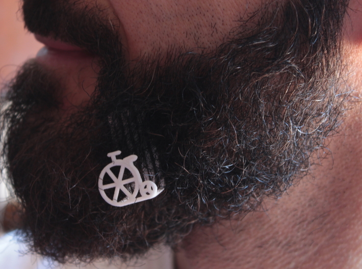 Old bike for beard - lateral wearing 3d printed