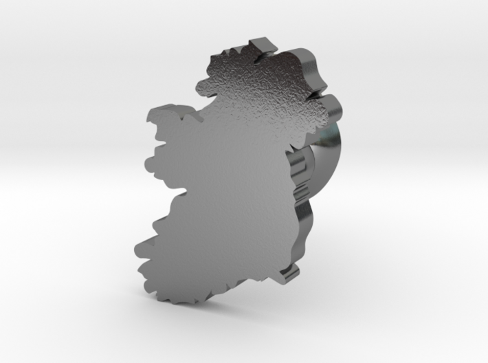 Ireland cufflink 3d printed