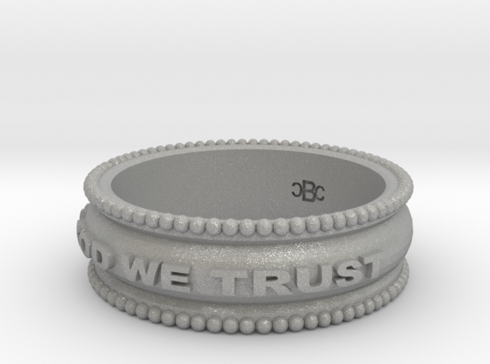size 7 In God We Trust band 3d printed