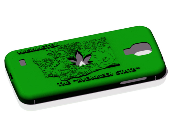 Galaxy S4 Washington Marijuana Leaf 3d printed