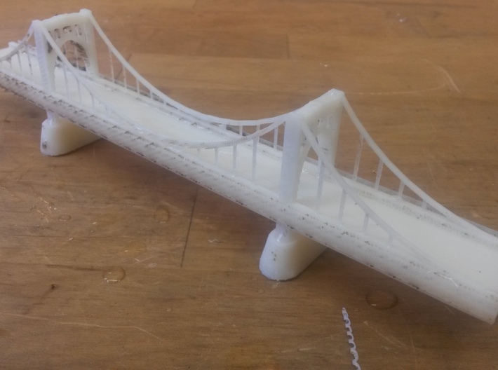 Roberto Clemente Bridge 3d printed Printed with 100 micron layer thickness