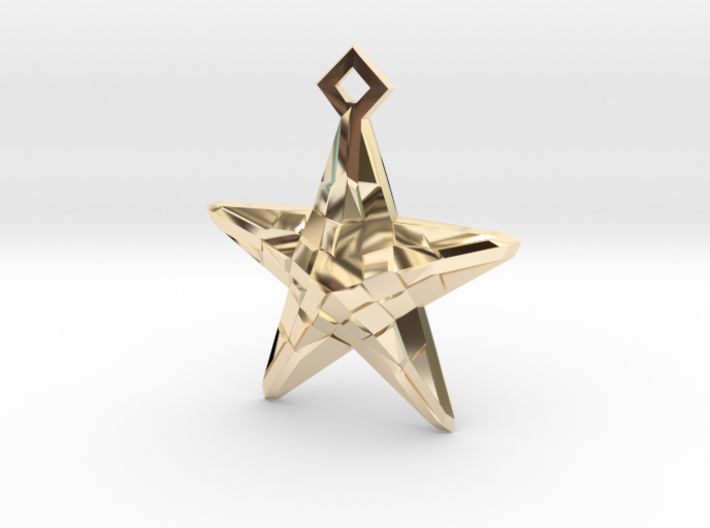 Stylised Sea Star Pendant 3d printed