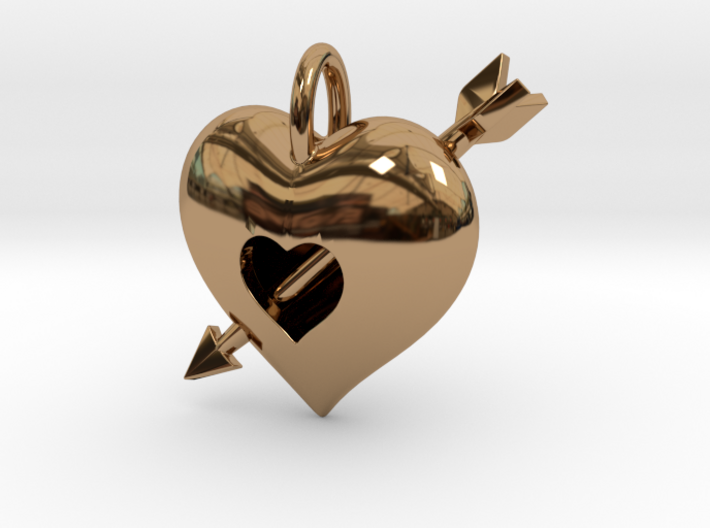 Heart pendant 3d printed