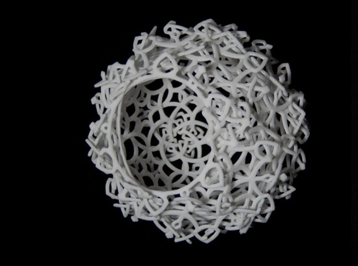 Entangled Snowflakes (Light Version) 3d printed Bottom view