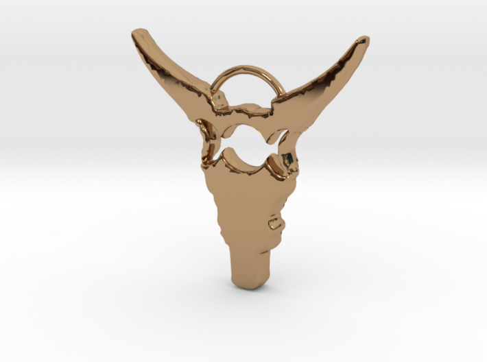 Moon Goddess Cow Skull 3d printed