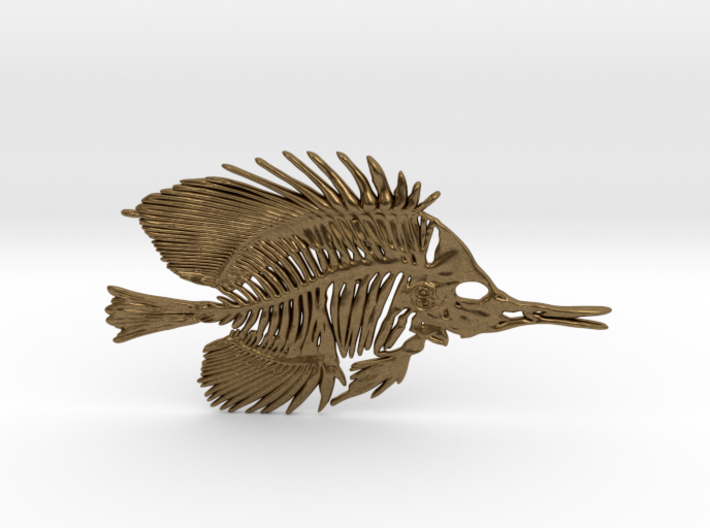 Butterfly Fish Skeleton Pendant 3d printed