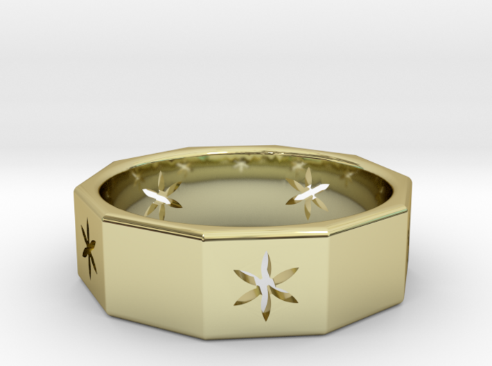 Decagon of Life Ring  3d printed 