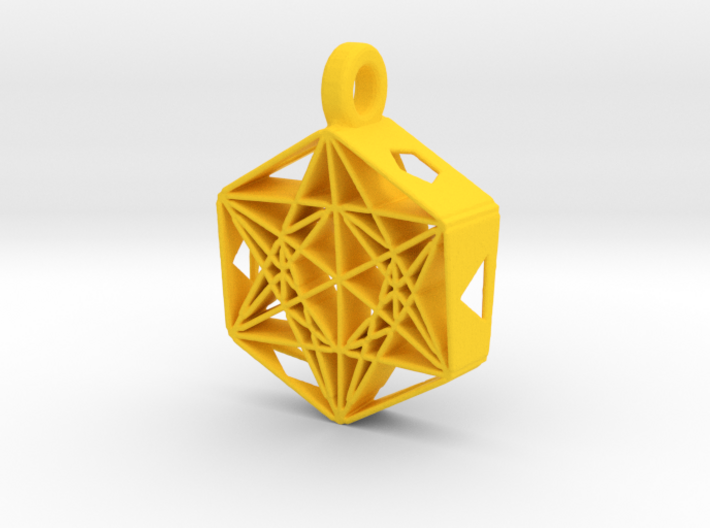 Metatrons Cube Pendant 3d printed