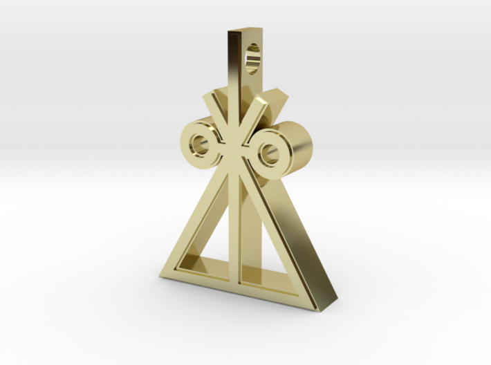 Trilateral Insignia Necklace 3d printed
