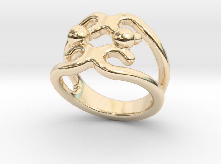 Two Bubbles Ring 15 - Italian Size 15 3d printed