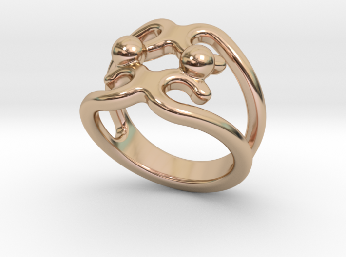 Two Bubbles Ring 24 - Italian Size 24 3d printed