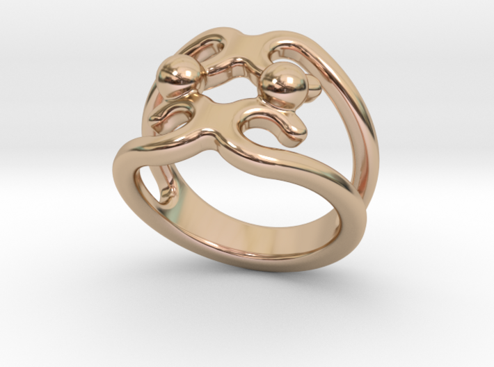 Two Bubbles Ring 26 - Italian Size 26 3d printed