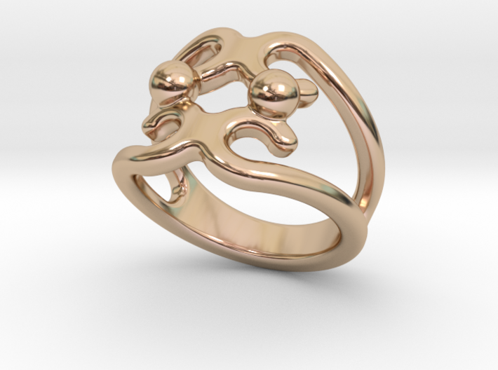 Two Bubbles Ring 30 - Italian Size 30 3d printed