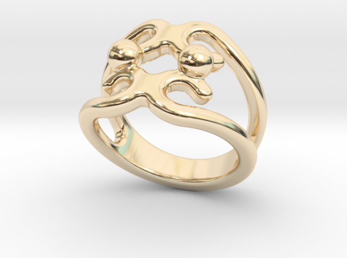 Two Bubbles Ring 31 - Italian Size 31 3d printed