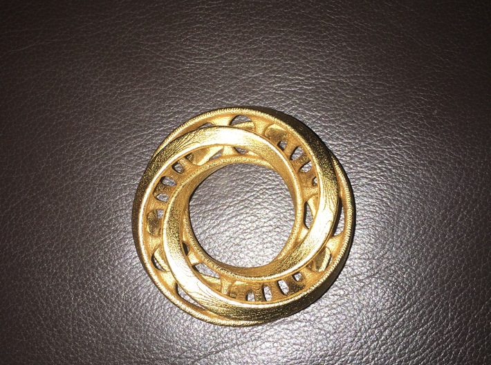 Mobius Ring Pendant v4 3d printed 