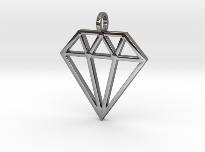 Pendant 'Diamond' 3d printed