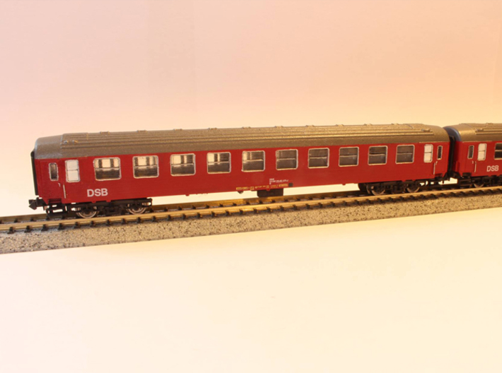 DSB class B coach (late version) N scale 3d printed