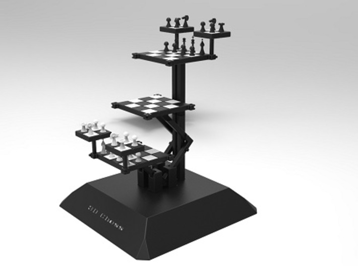 3D Chess 3d printed Isometric view