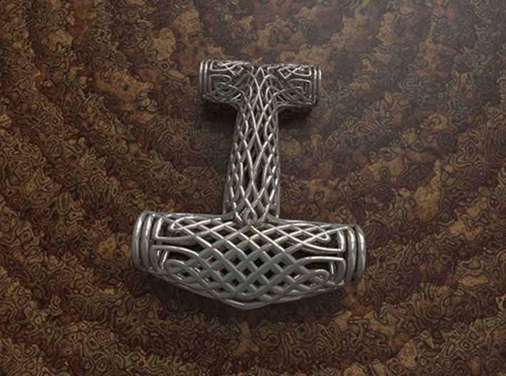 Thors Hammer Pendant 3d printed