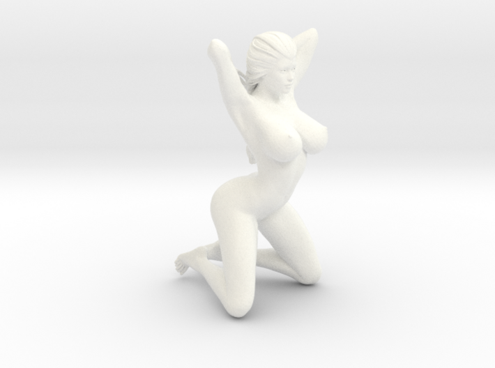 2016003-Ponytail naked girl 15cm 3d printed 