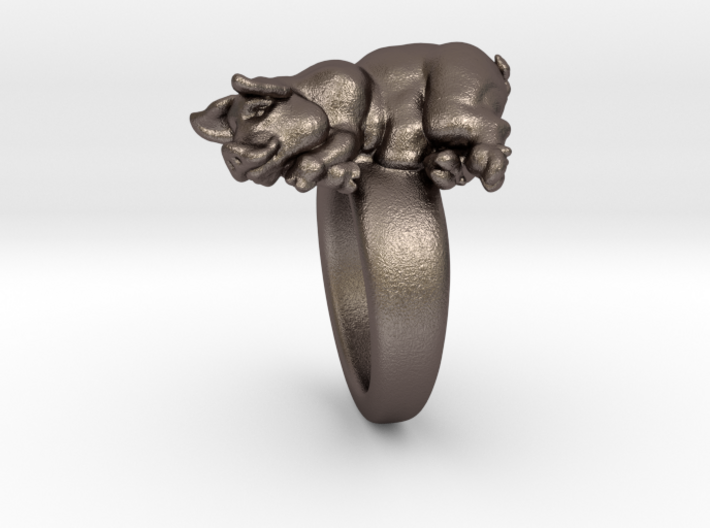 Pig Ring (size 10) 3d printed