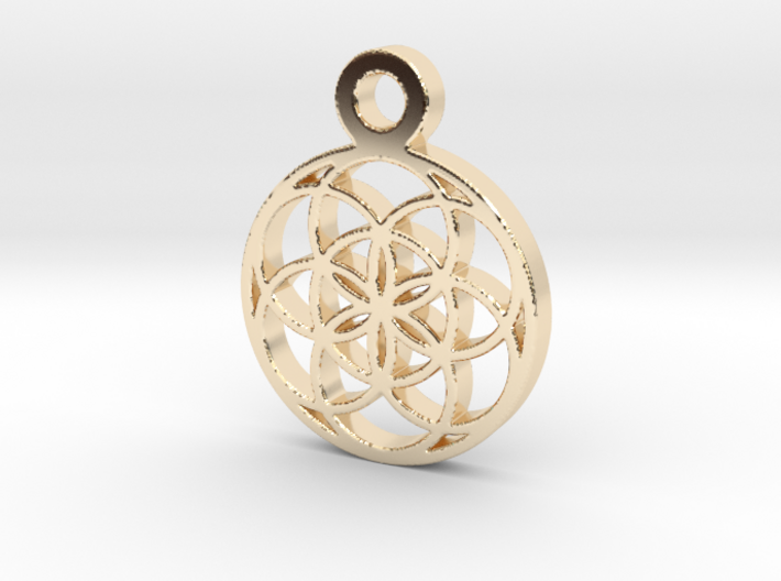 Seed Of Life Pendant 3d printed