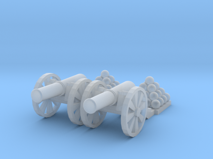 Cannon (Light) Qty - (2) N 160:1 Scale 3d printed