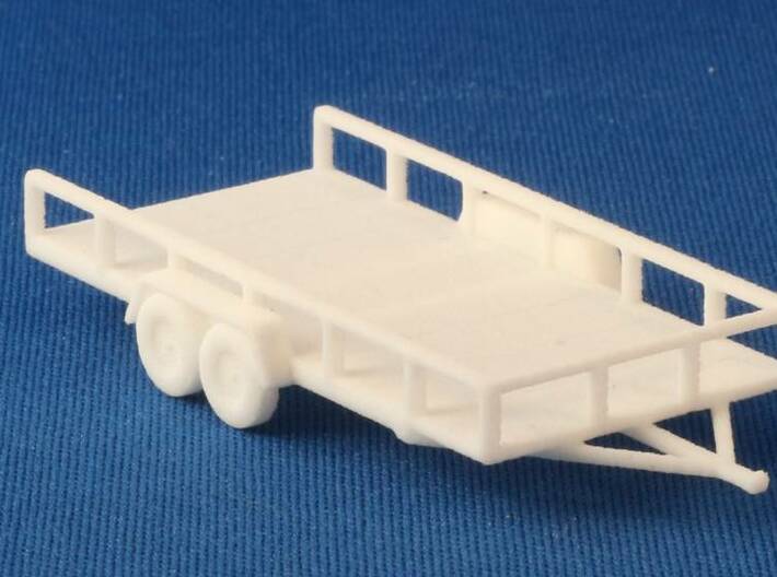 HO Scale Four set of Flat Bed Trailer 3d printed