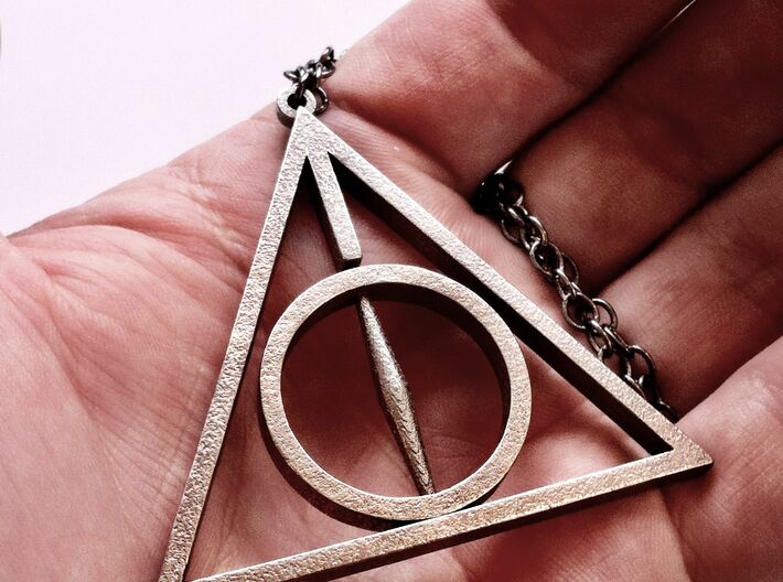 Extra Large Deathly Hallows Pendant 3d printed