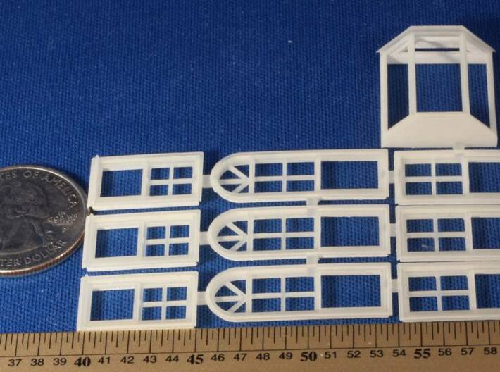 HO Scale Replacement Windows for DPM Pam's Pets 3d printed