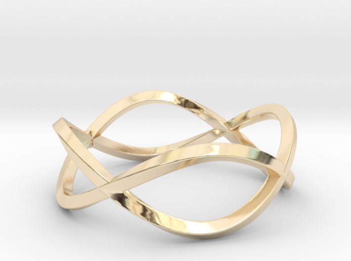 Size 6 Infinity Twist Ring 3d printed