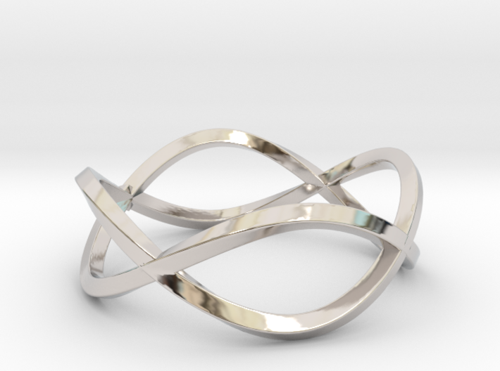 Size 6 Infinity Twist Ring 3d printed