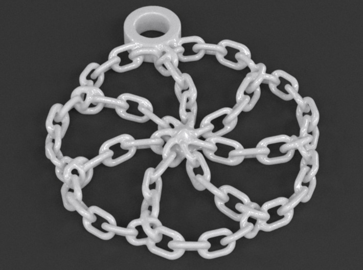 Chain Link Pendant 3d printed 