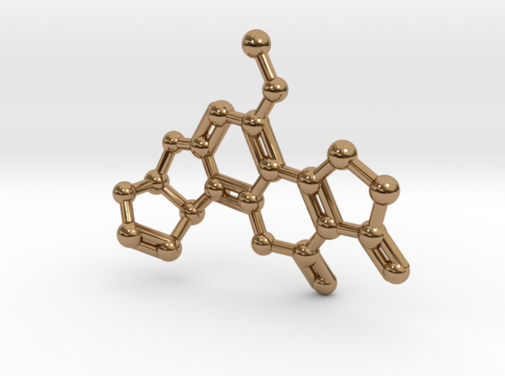 Aflatoxin B1 Molecule Necklace 3d printed