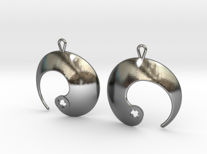 Enso No. 1 Earrings 3d printed