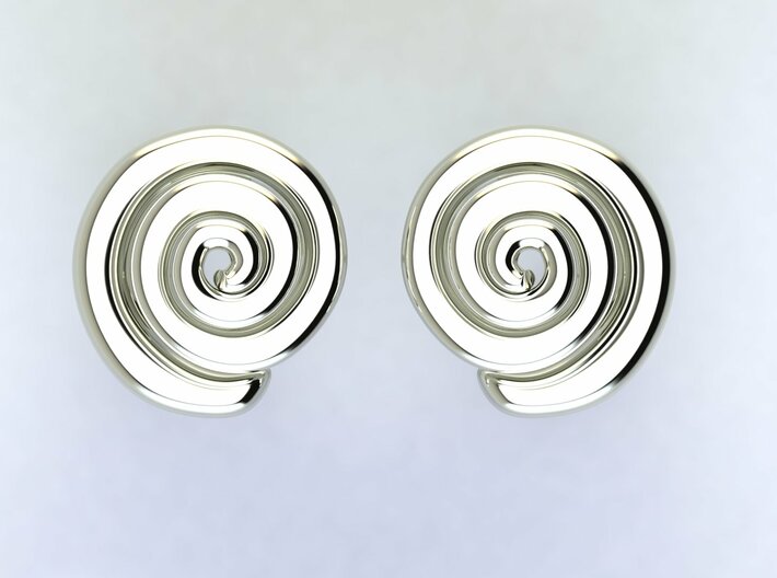 Spiral Earrings  3d printed 