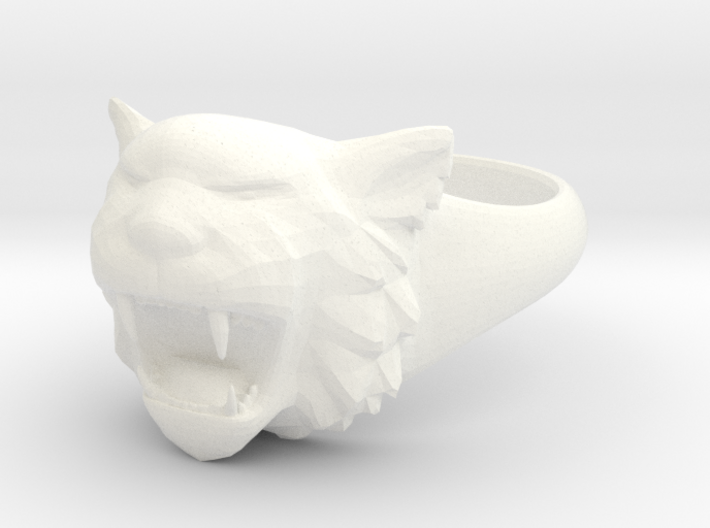Awesome Tiger Ring Size 13 3d printed