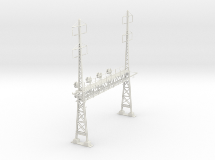 PRR S Scale Lattice Catenary Signal Bridge 2-2 PH 3d printed