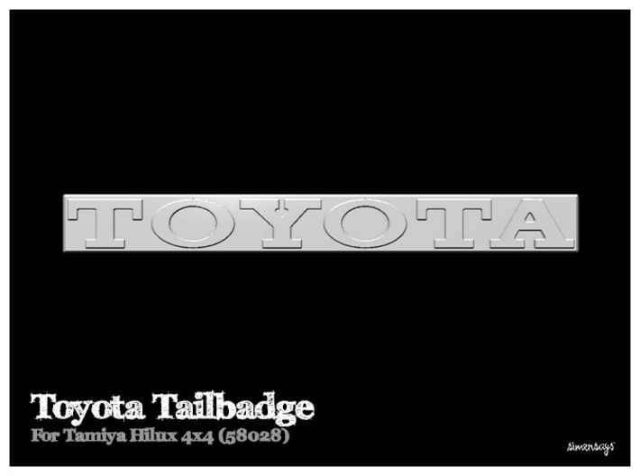 Simensays Hilux 4x4 Toyota Tailgate Badge 3d printed
