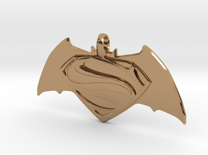 Batman vs Superman Emblem - Reversible Pendant Key 3d printed