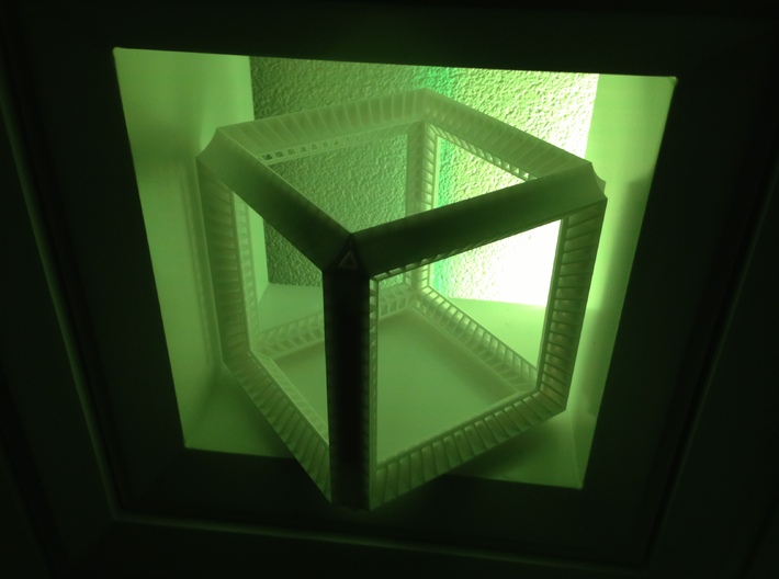 Perspective Cube Illusion 15cm 3d printed 